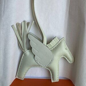 Hermes Rodeo Pegase Pegasus bag charm Vert Fizz (White) B stamp 2023 PM size